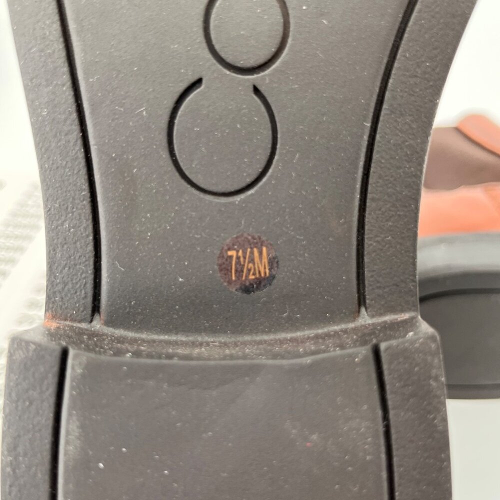 Calvin Klein Fenwick Chelsea Boots Size 7.5 Brown Leather Pull-On Round Toe - Picture 14 of 15